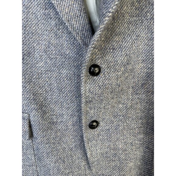 VTG Pendleton Blazer Men's 44 Wool Blue Gray USA 70s Western Yoke Elbow Patch - Picture 5 of 15